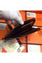 Hermes Zipper Wallet Grainy Leather HA309 Black Replica