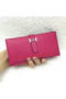 Hermes Bearn Japonaise Bi-Fold Wallet Litchi Leather A208 Rose Replica