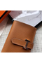 Hermes Bearn Mini Wallet In Gold Epsom Leather Replica