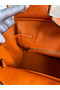 Hermes Birkin 30 Retourne Handmade Bag In Orange Ostrich Leather Replica