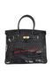Hermes Birkin 35CM Tote Bag Black Iridescent Croco Leather Gold Replica