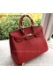 Hermes Birkin 35CM Tote Bag Red Litchi Leather BK35 Gold Replica