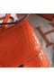 Hermes Constance 24 Handmade Bag In Orange Niloticus Crocodile Replica