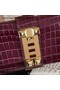 Hermes Croco Leather Clutch H88017 Purple Replica