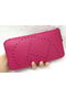 Hermes Evelyn Long Zip Wallet Litchi A808 Rose Replica