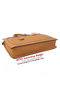 Hermes Mens Kelly Briefcase Calf Leather H5229 Camel Replica