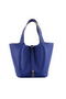 Hermes Picotin Lock MM Bags Clemence Leather H8616 Blue Replica