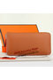Hermes Zipper Wallet Original Leather A309 Camel Replica
