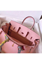 Hermes Birkin 25 Handmade Bag In Pink Swift Leather Replica
