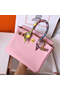 Hermes Birkin 25 Handmade Bag In Pink Swift Leather Replica