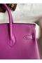 Hermes Birkin 25 Retourne Handmade Bag In Anemone Swift Calfskin Replica