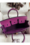 Hermes Birkin 25 Retourne Handmade Bag In Anemone Swift Calfskin Replica