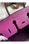 Hermes Birkin 25 Retourne Handmade Bag In Anemone Swift Calfskin Replica