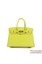 Hermes Birkin 30CM Tote Bags Lemon Clemence Leather Gold Replica