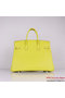 Hermes Birkin 35CM Tote Bag Lemon Clemence Leather H6089 Gold Replica