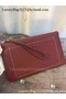 Hermes Grainy Leather Clutch H88016 Burgundy Replica