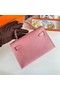 Hermes Kelly 19cm Shoulder Bags Epsom Leather KL19 Silver hardware pink Replica