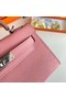 Hermes Kelly 19cm Shoulder Bags Epsom Leather KL19 Silver hardware pink Replica