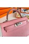 Hermes Kelly 19cm Shoulder Bags Epsom Leather KL19 Silver hardware pink Replica