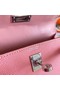 Hermes Kelly 19cm Shoulder Bags Epsom Leather KL19 Silver hardware pink Replica
