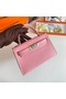 Hermes Kelly 19cm Shoulder Bags Epsom Leather KL19 Silver hardware pink Replica