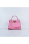 Hermes Kelly 28cm Shoulder Bags Sakura Grainy Leather Gold Replica