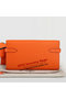 Hermes Kelly Original Leather Bi-Fold Wallet A708 Orange Replica
