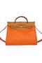 2012 Hermes HerBag 31CM Togo leather Bag H9051 Orange Camel Replica