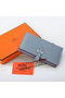 Hermes Bearn Japonaise Bi-Fold Wallet Grainy Leather A208 SkyBlue Replica