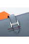 Hermes Bearn Japonaise Bi-Fold Wallet Grainy Leather A208 SkyBlue Replica
