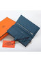 Hermes Bearn Japonaise Bi-Fold Wallet Original Leather A208 Dark Blue Replica