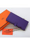 Hermes Bearn Japonaise Bi-Fold Wallet Original Leather A208 Violet Replica