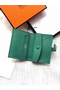 Hermes Bearn Mini Wallet In Vert Vertigo Epsom Leather Replica