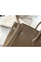 Hermes Birkin 25cm Bag In Taupe Clemence Leather GHW Replica