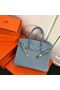 Hermes Birkin 25CM Tote Bag Original Leather H25T Blue Replica