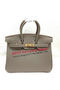 Hermes Birkin 25CM Tote Bag Original Leather H25T Grey Replica