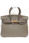 Hermes Birkin 25CM Tote Bag Original Leather H25T Grey Replica