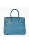 Hermes Birkin 25CM Tote Bags Togo Leather Blue Silver Replica