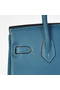 Hermes Birkin 25CM Tote Bags Togo Leather Blue Silver Replica