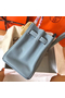 Hermes Birkin 30 Handmade Bag In Blue Lin Clemence Leather Replica