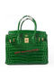 Hermes Birkin 30CM Tote Bags Green Iridescent Croco Leather Gold Replica