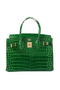 Hermes Birkin 30CM Tote Bags Green Iridescent Croco Leather Gold Replica