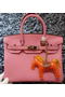 Hermes Birkin 30CM Tote Bags Litchi Leather H30LI Cherry Replica