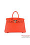 Hermes Birkin 30CM Tote Bags Orange Clemence Leather Gold Replica