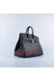 Hermes Birkin 35CM Tote Bag Black Grainy Leather Silver Replica