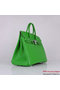 Hermes Birkin 35CM Tote Bag Green Clemence Leather H6089 Silver Replica