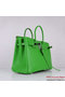 Hermes Birkin 35CM Tote Bag Green Clemence Leather H6089 Silver Replica