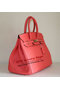 Hermes Birkin 35CM Tote Bag Light Red Clemence Leather H6089 Gold Replica