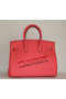 Hermes Birkin 35CM Tote Bag Light Red Clemence Leather H6089 Gold Replica