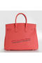 Hermes Birkin 35CM Tote Bag Light Red Original Leather H35 Gold Replica
